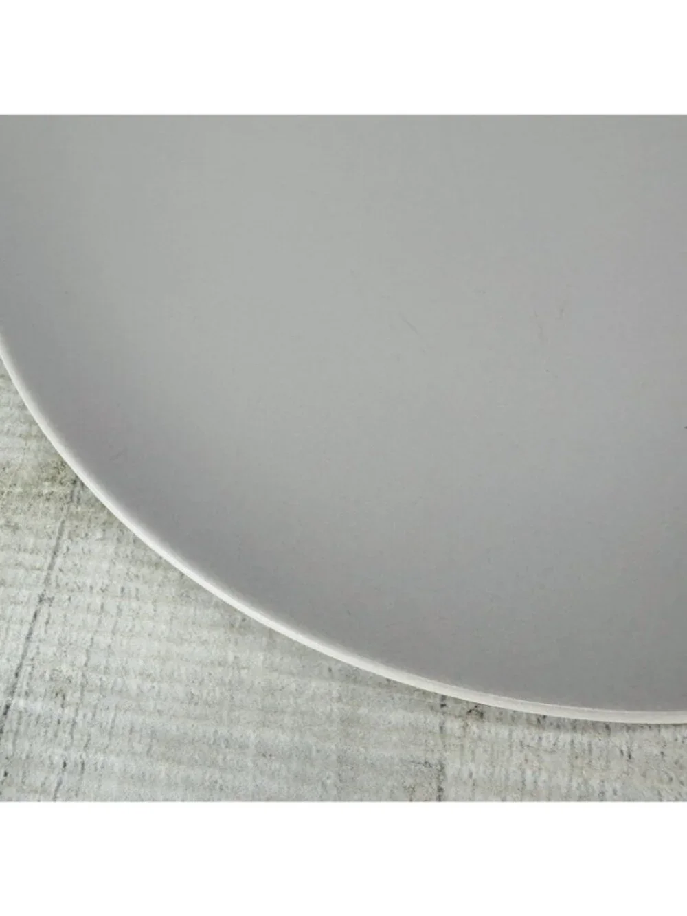 Ikea of Sweden 12011 Solid Gray Matte Round Stoneware 10.25